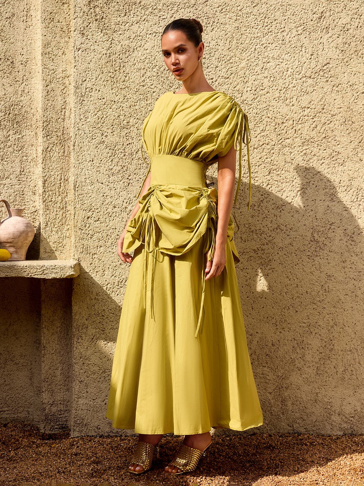 Alderyn Drawstring Maxi Dress