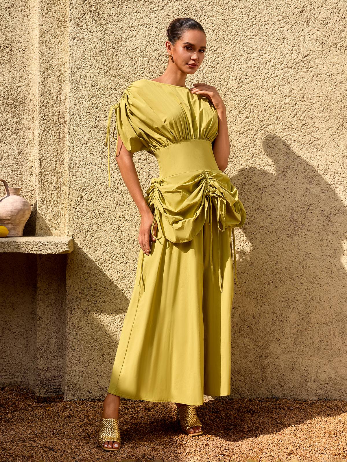 Alderyn Drawstring Maxi Dress
