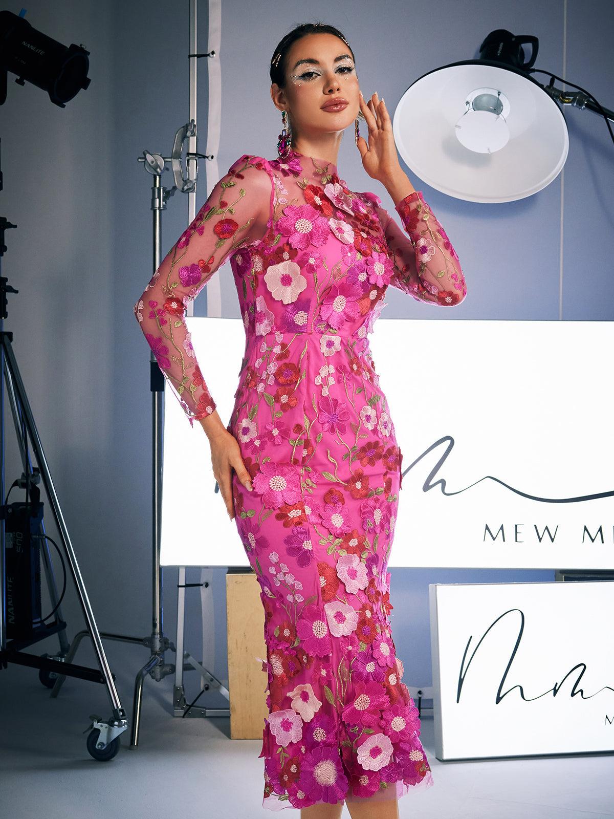 Rosstef Hot Pink Midi Giyin