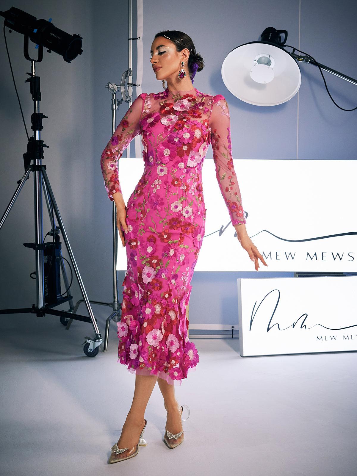 Rosstef Hot Pink Midi Giyin
