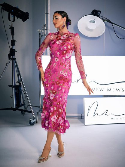 Rosstef Hot Pink Midi Giyin