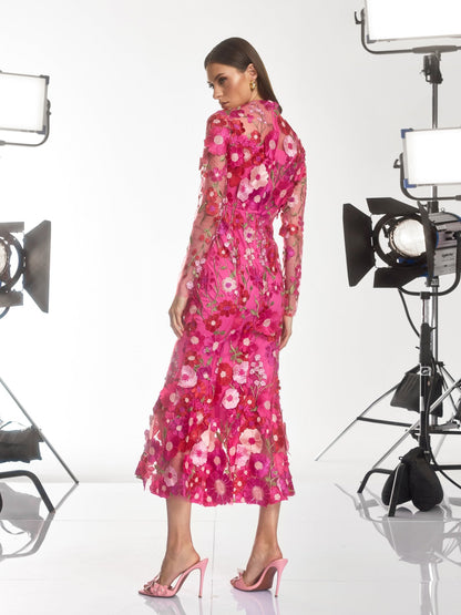 Rosstef Hot Pink Midi Giyin