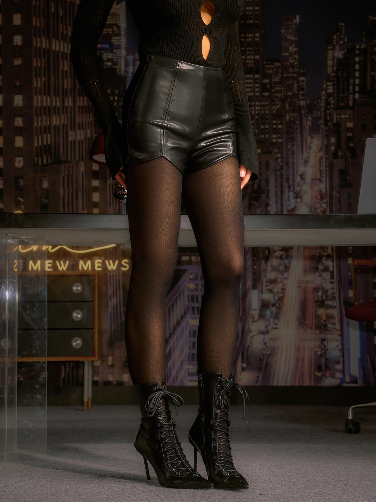 Anius Leather Shorts