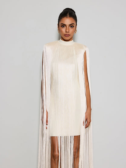Arvixen Sleeveless Fringe Maxi Dress