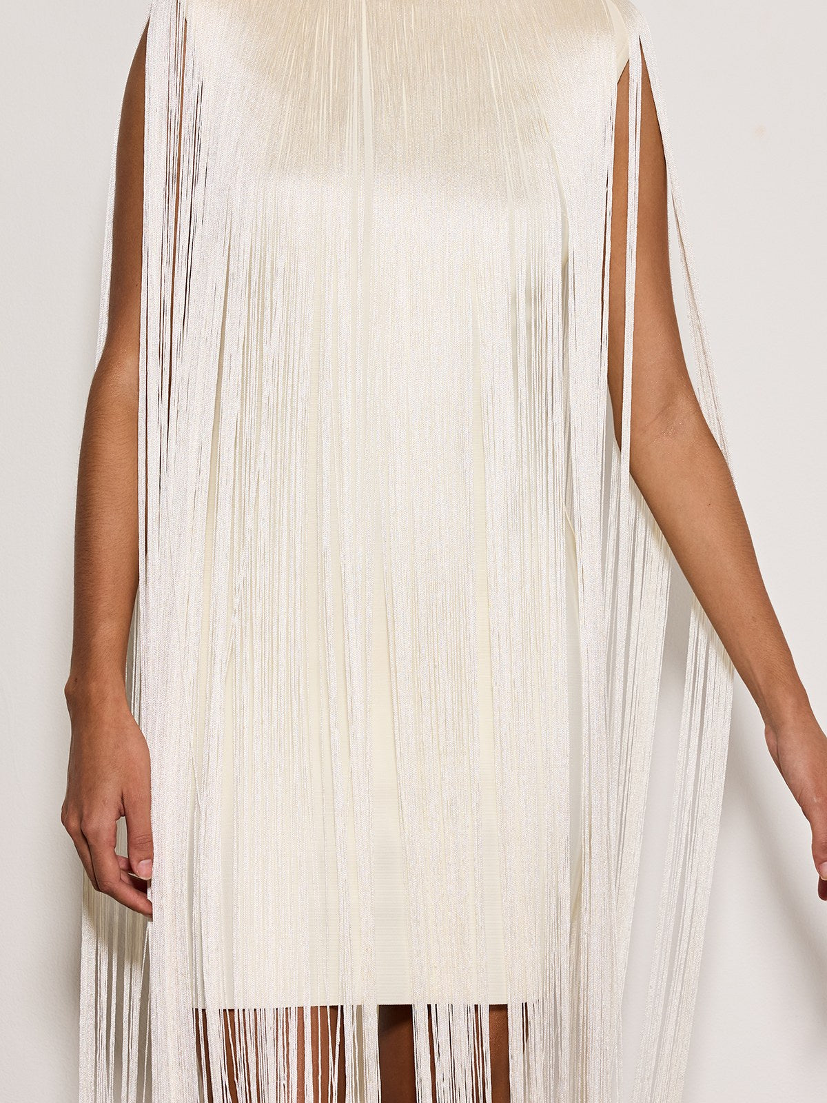 Arvixen Sleeveless Fringe Maxi Dress