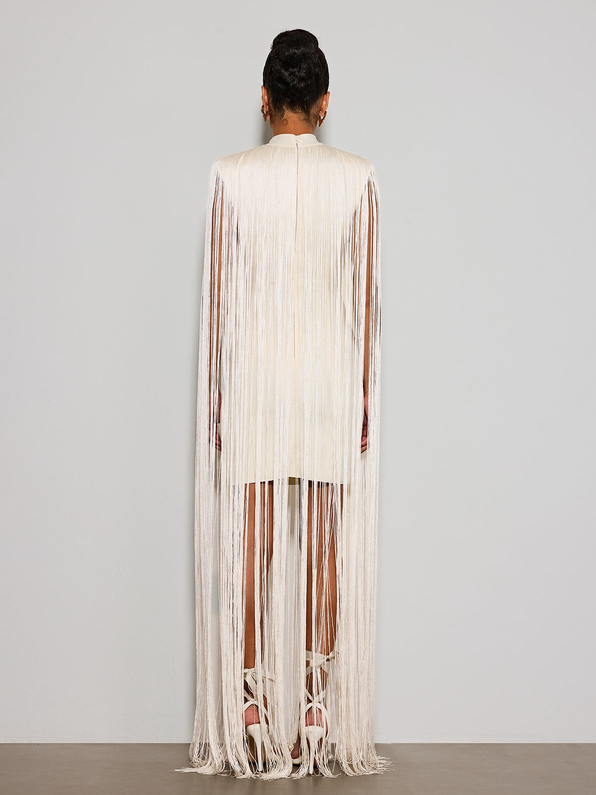 Arvixen Sleeveless Fringe Maxi Dress