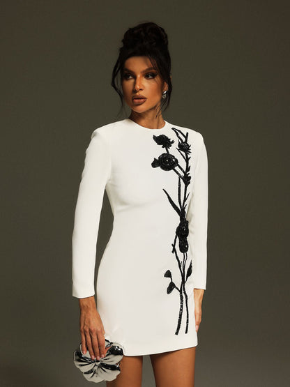 Rosstef Atici Sequin Flower Mini Dress