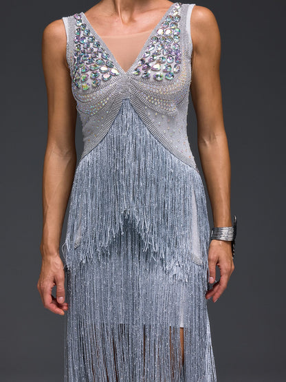 Rosstef Crystal Fringe Midi Giyin
