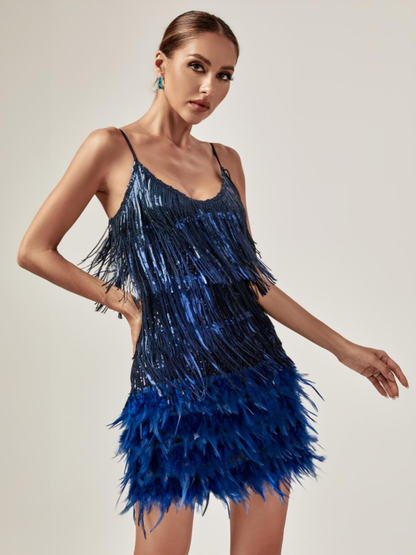 Rosstef Royal Blue Mini Etiketli Mini Dress