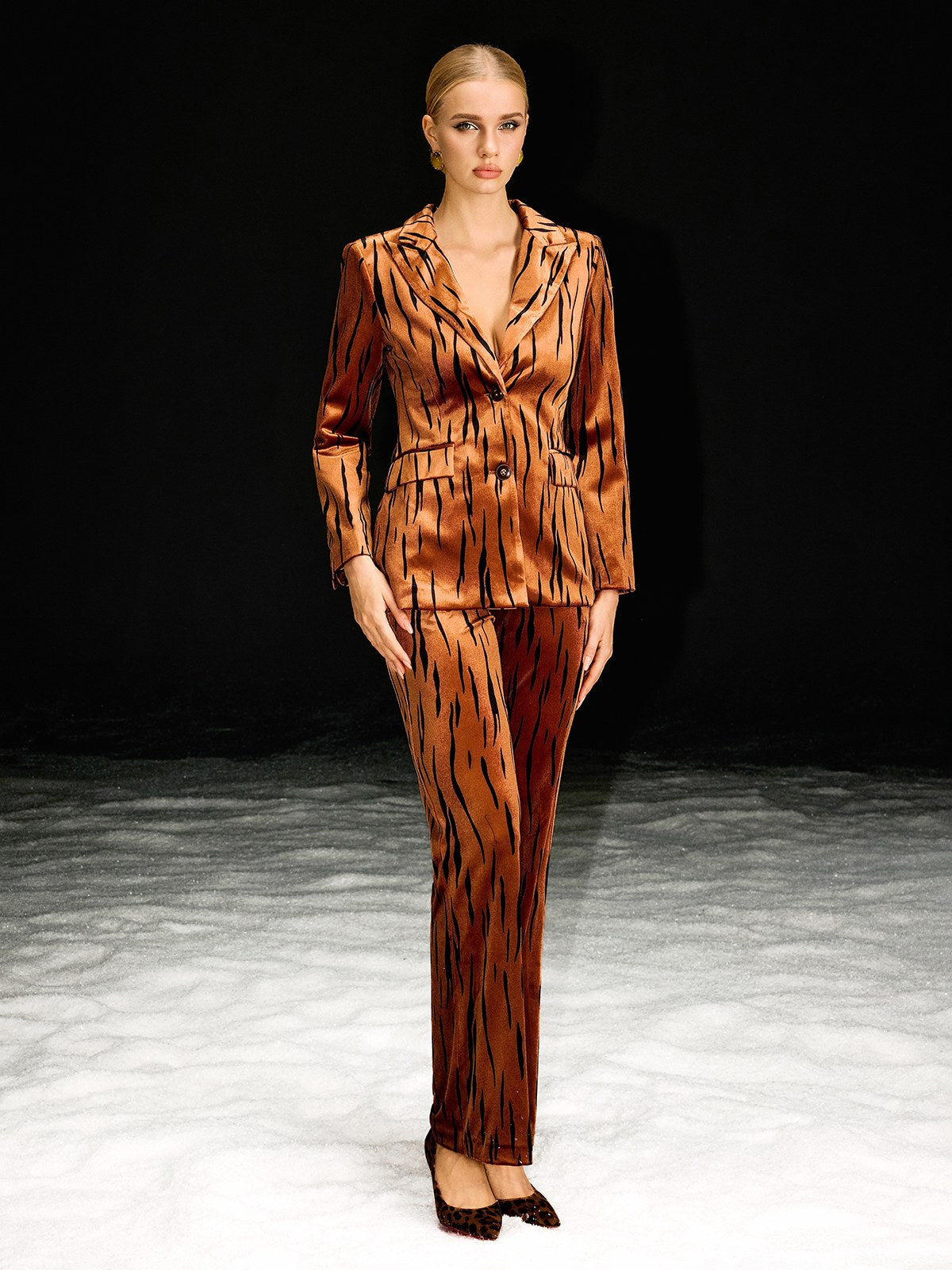 Baroness Printed Blazer Set