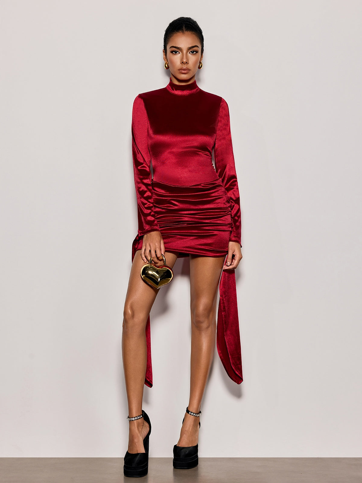 Rosstef Mini Dress - Açık Arkalı Rüçed Gümüş