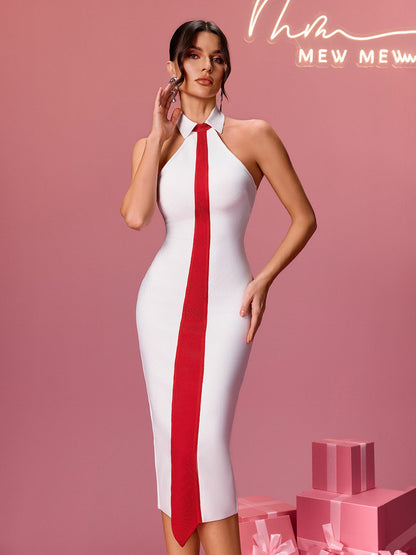 Rosstef Halterneck Bandage Midi Gündemlik