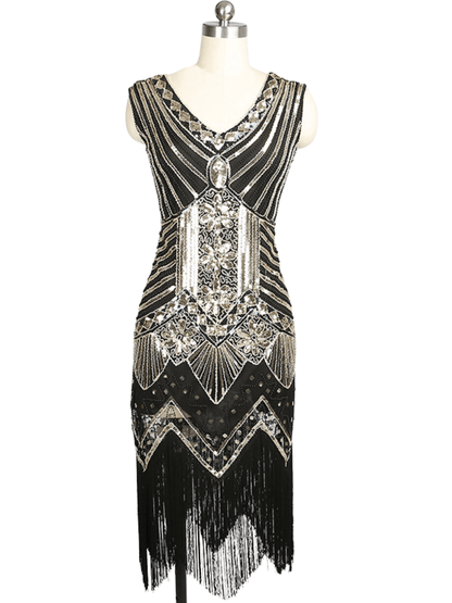 Rosstef Boomer V Neck Fringe Sequin Gümüş Renkli Giyim