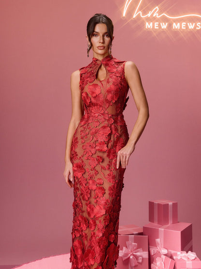 Bradley Sleeveless Flower Embroidered Dress