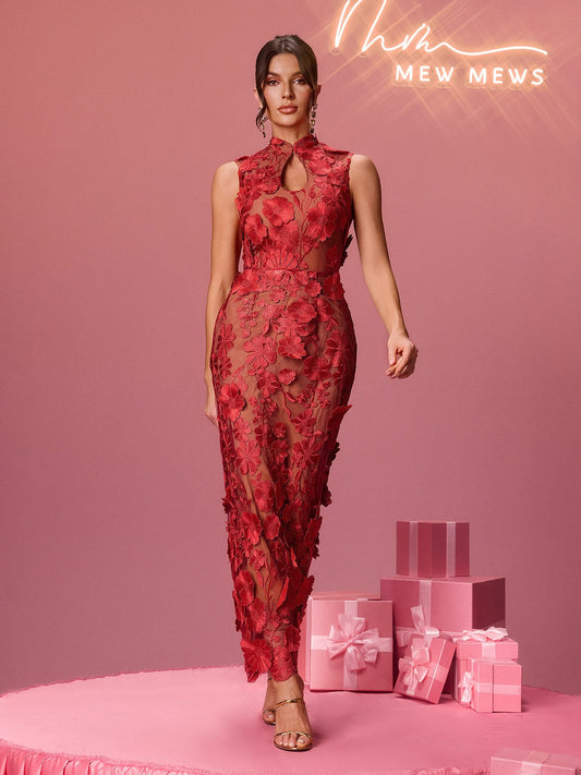 Rosstef Bradley Flower Embroidered Dress