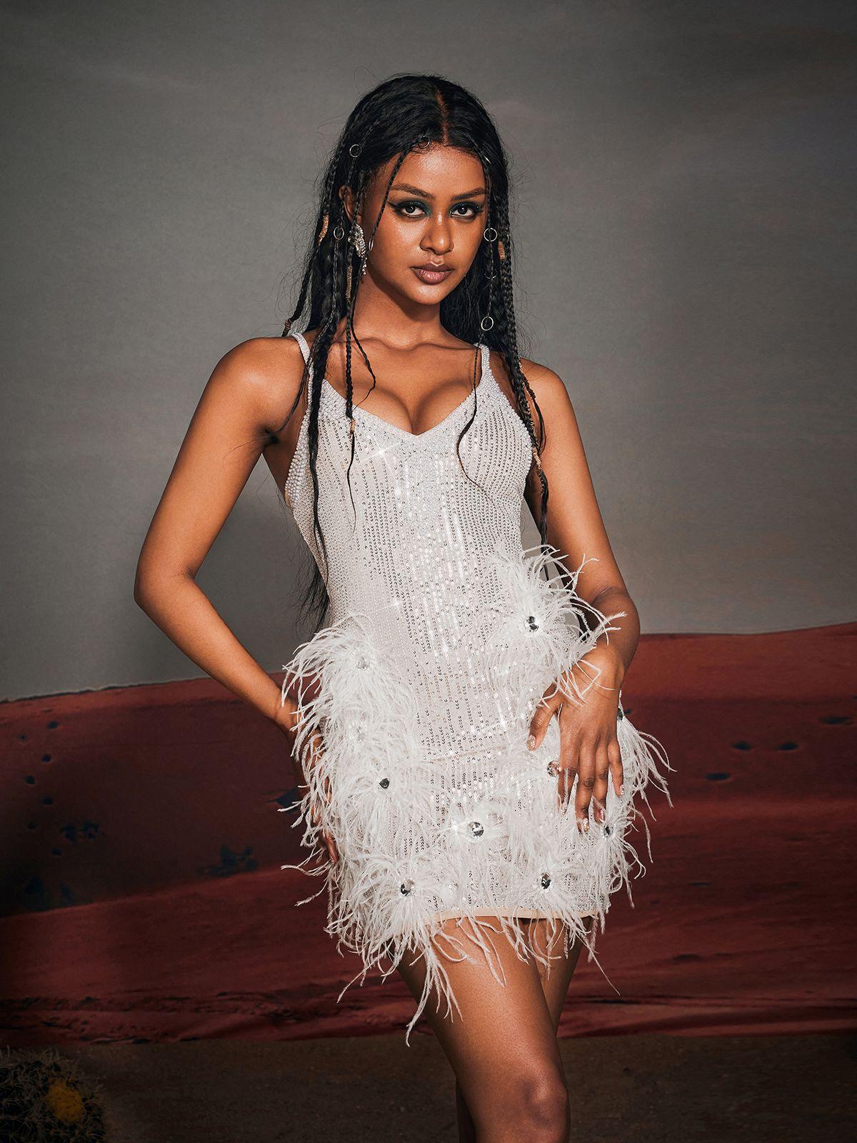 Rosstef Pearl Sequin Mini Dress