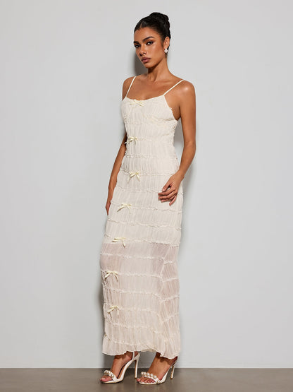 Caelveth Spaghetti Ruched Maxi Dress