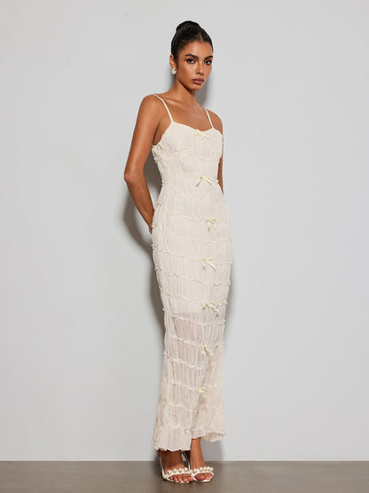 Caelveth Spaghetti Ruched Maxi Dress