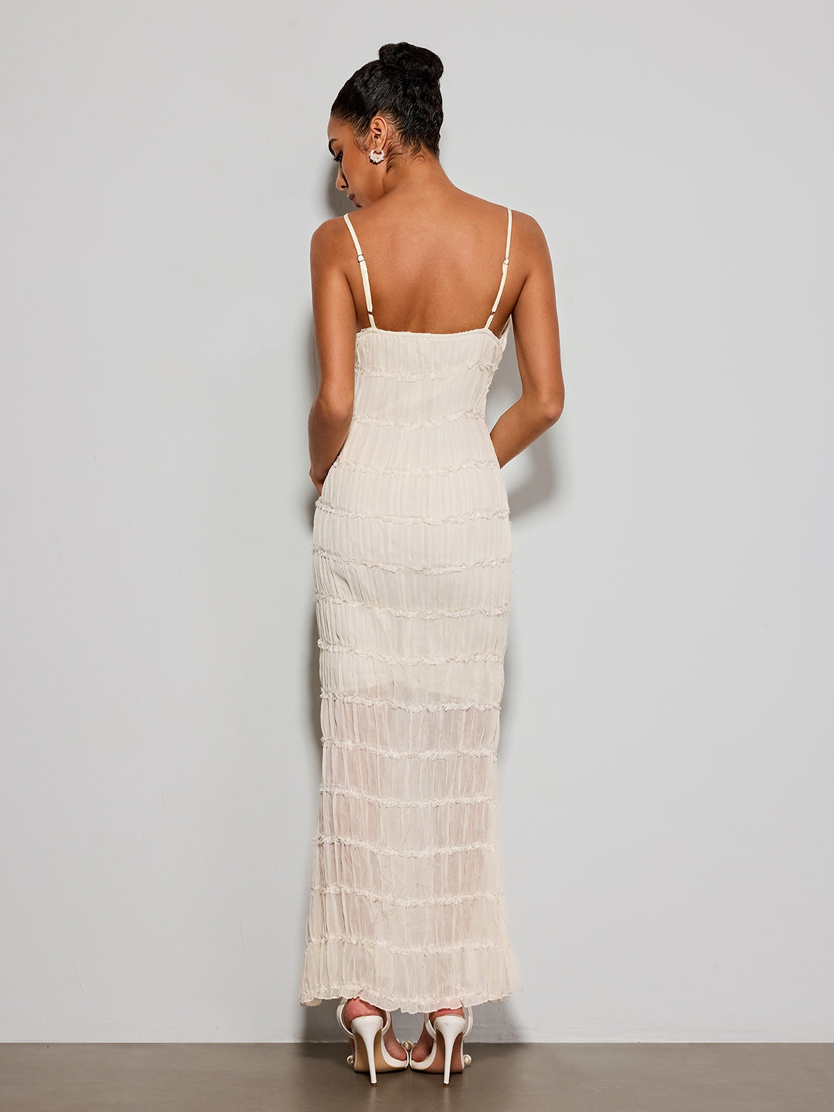 Caelveth Spaghetti Ruched Maxi Dress