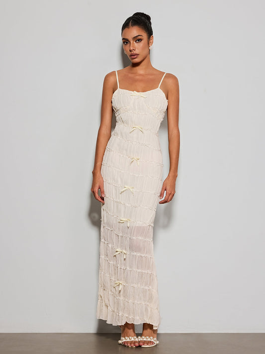 Caelveth Spaghetti Ruched Maxi Dress