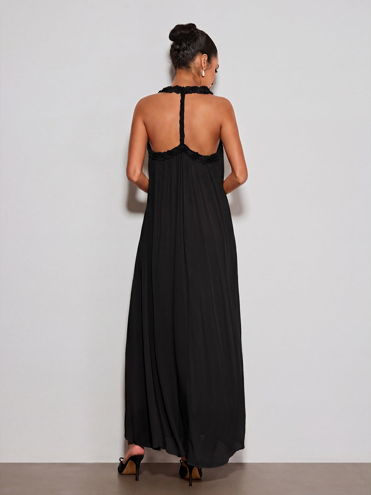 Calvyn Fungus Maxi Dress In Black