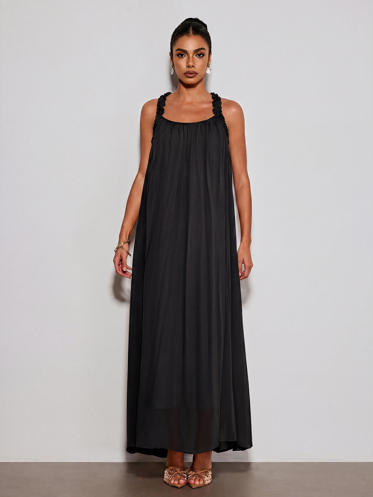 Calvyn Fungus Maxi Dress In Black