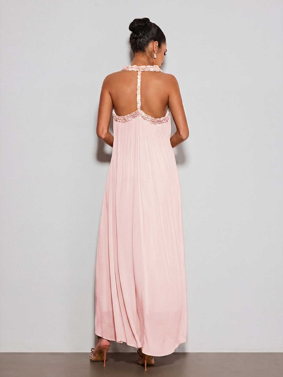 Calvyn Fungus Maxi Dress In Pink