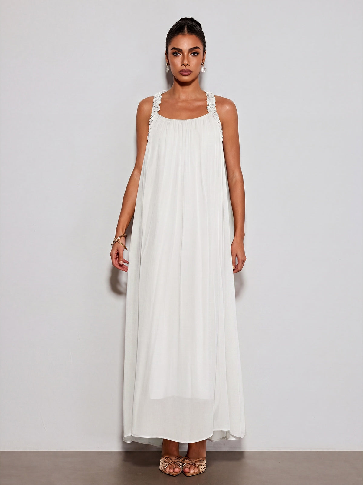 Calvyn Fungus Maxi Dress In White