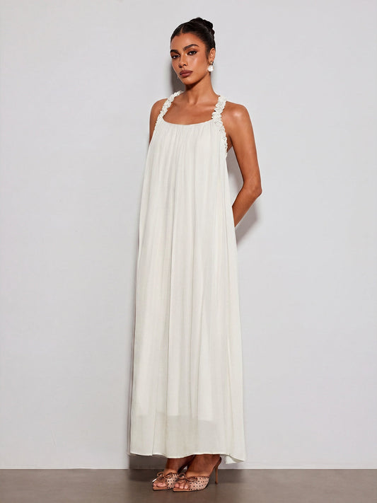 Calvyn Fungus Maxi Dress In White