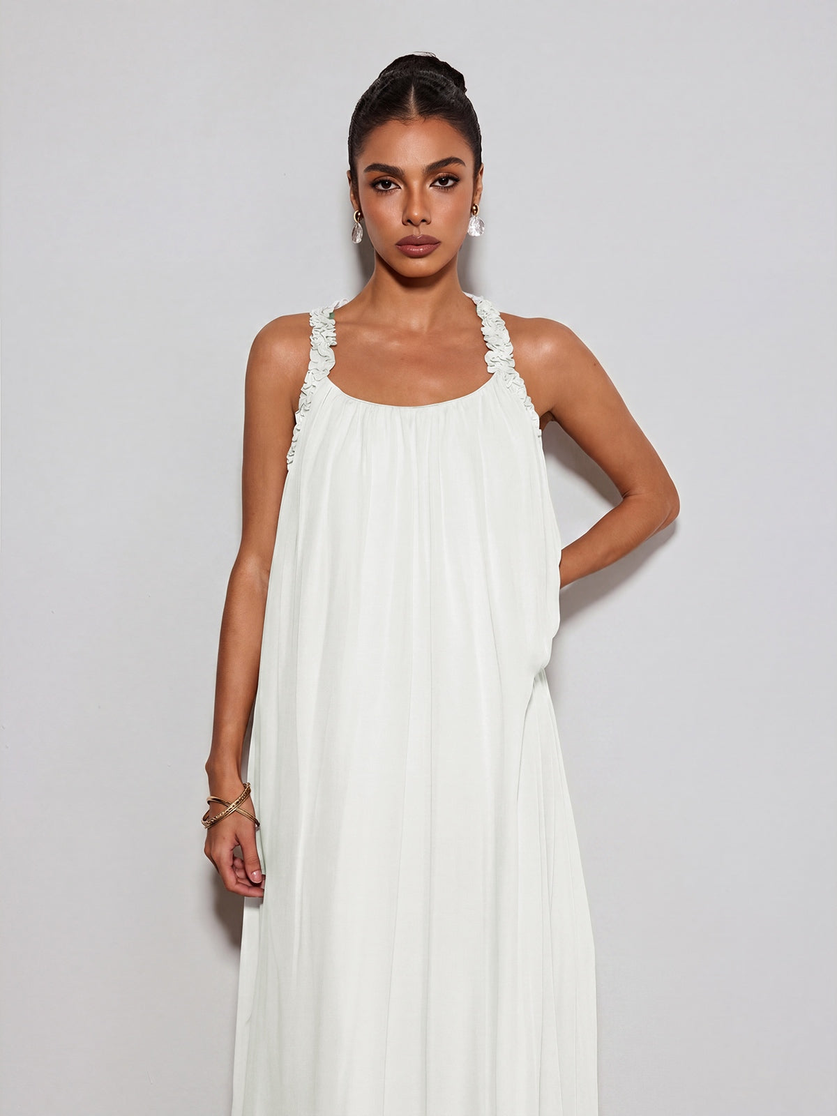 Calvyn Fungus Maxi Dress In White