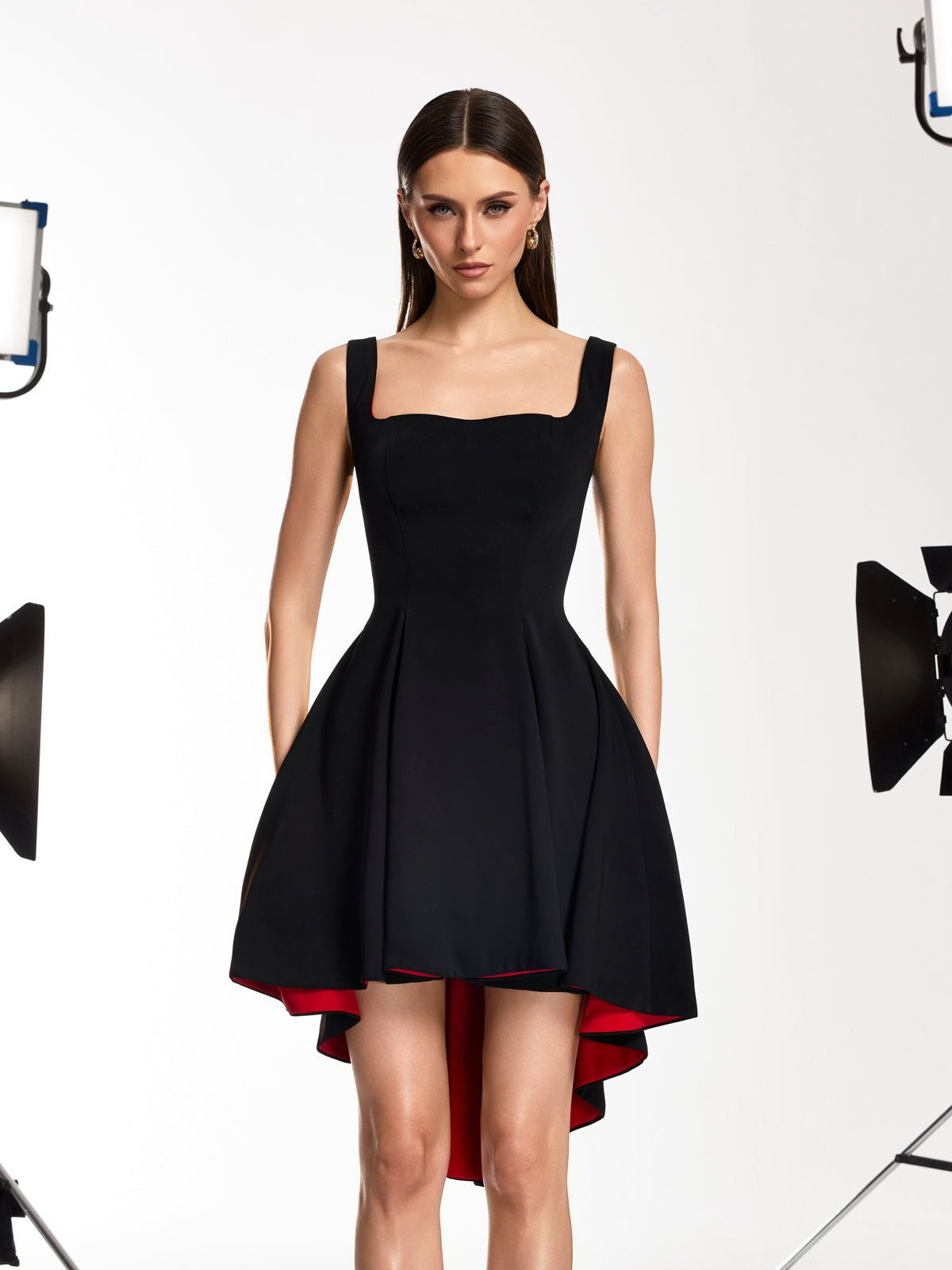 Rosstef Drynex U Neck Flared Mini Dress
