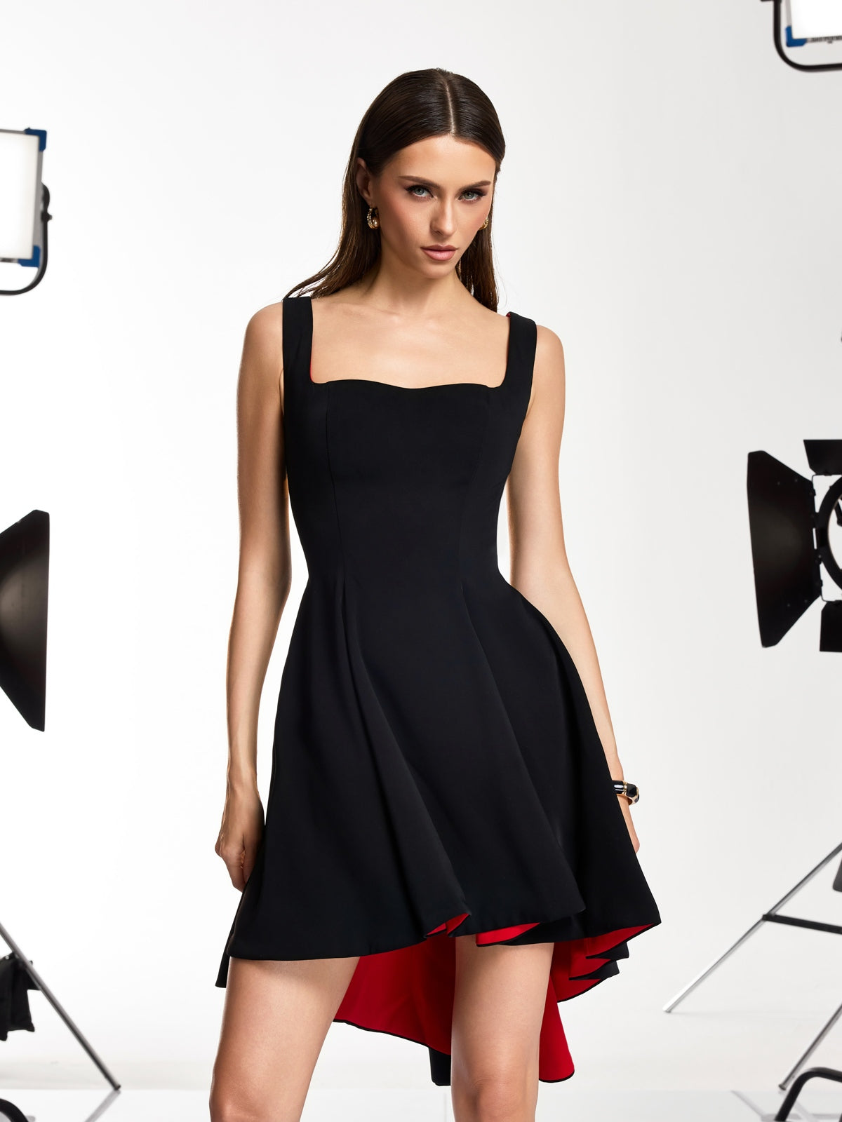 Rosstef Drynex U Neck Flared Mini Dress