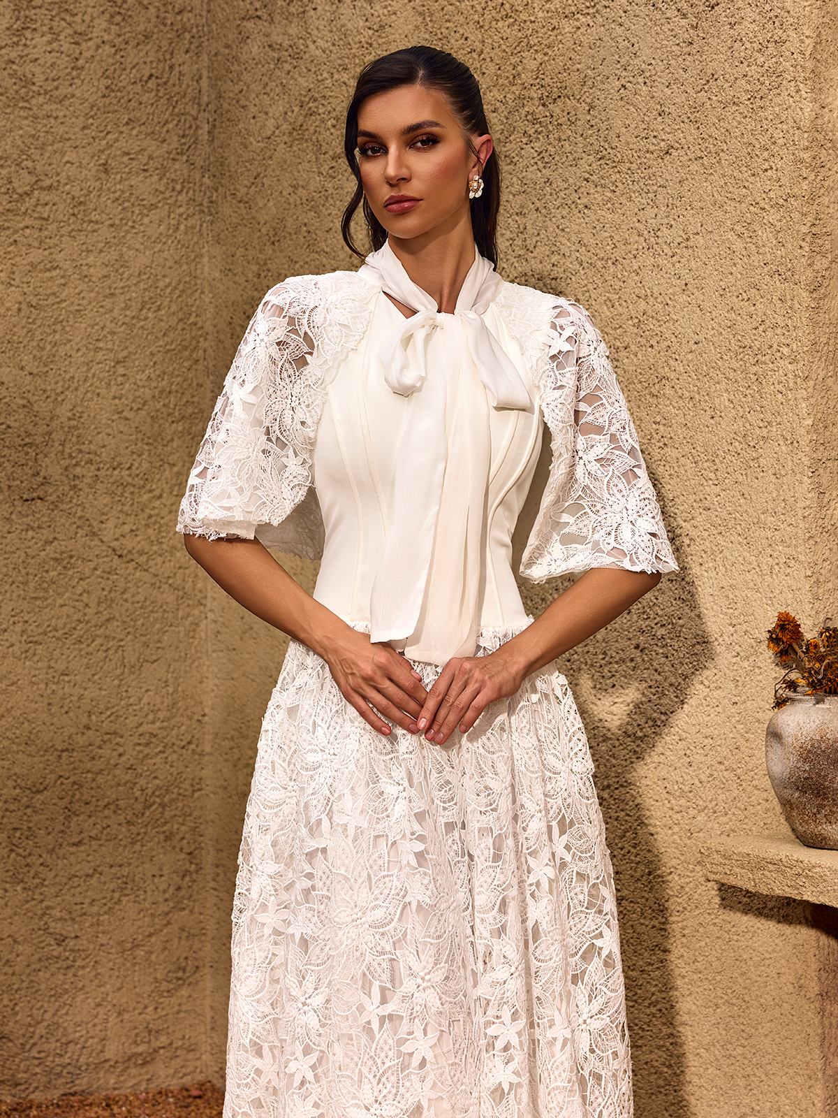 Chantelle Balloon Sleeve Flared Maxi Dress