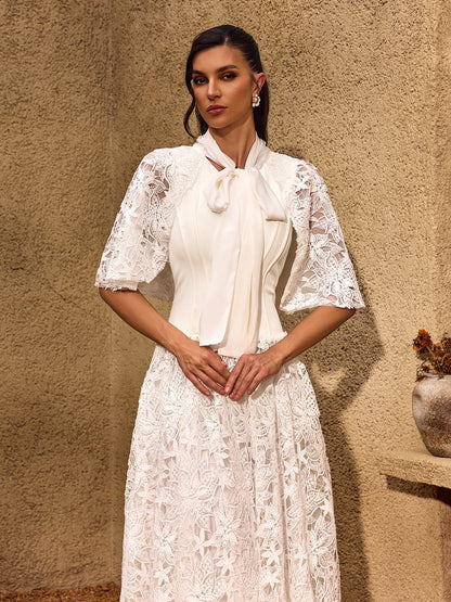 Chantelle Balloon Sleeve Flared Maxi Dress