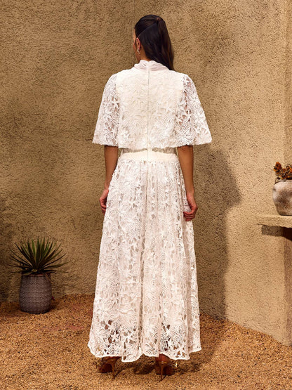 Chantelle Balloon Sleeve Flared Maxi Dress