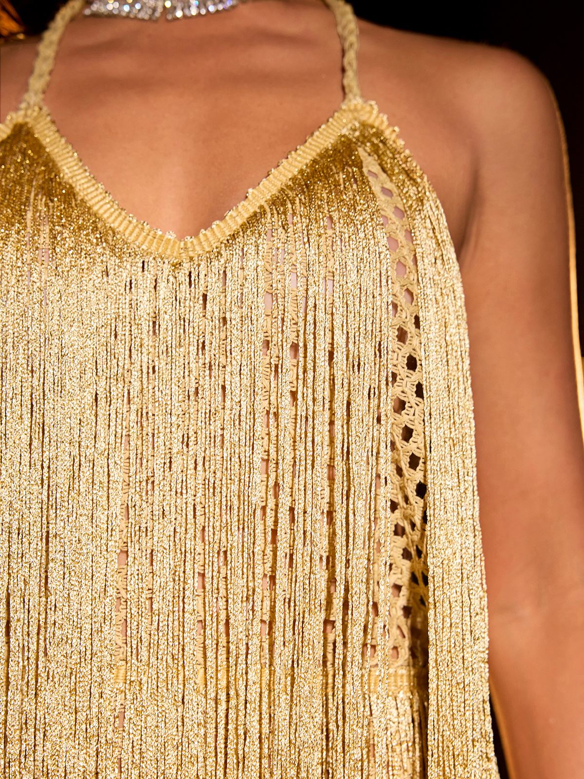 Rosstef Mini Fringe Halterneck Giyin