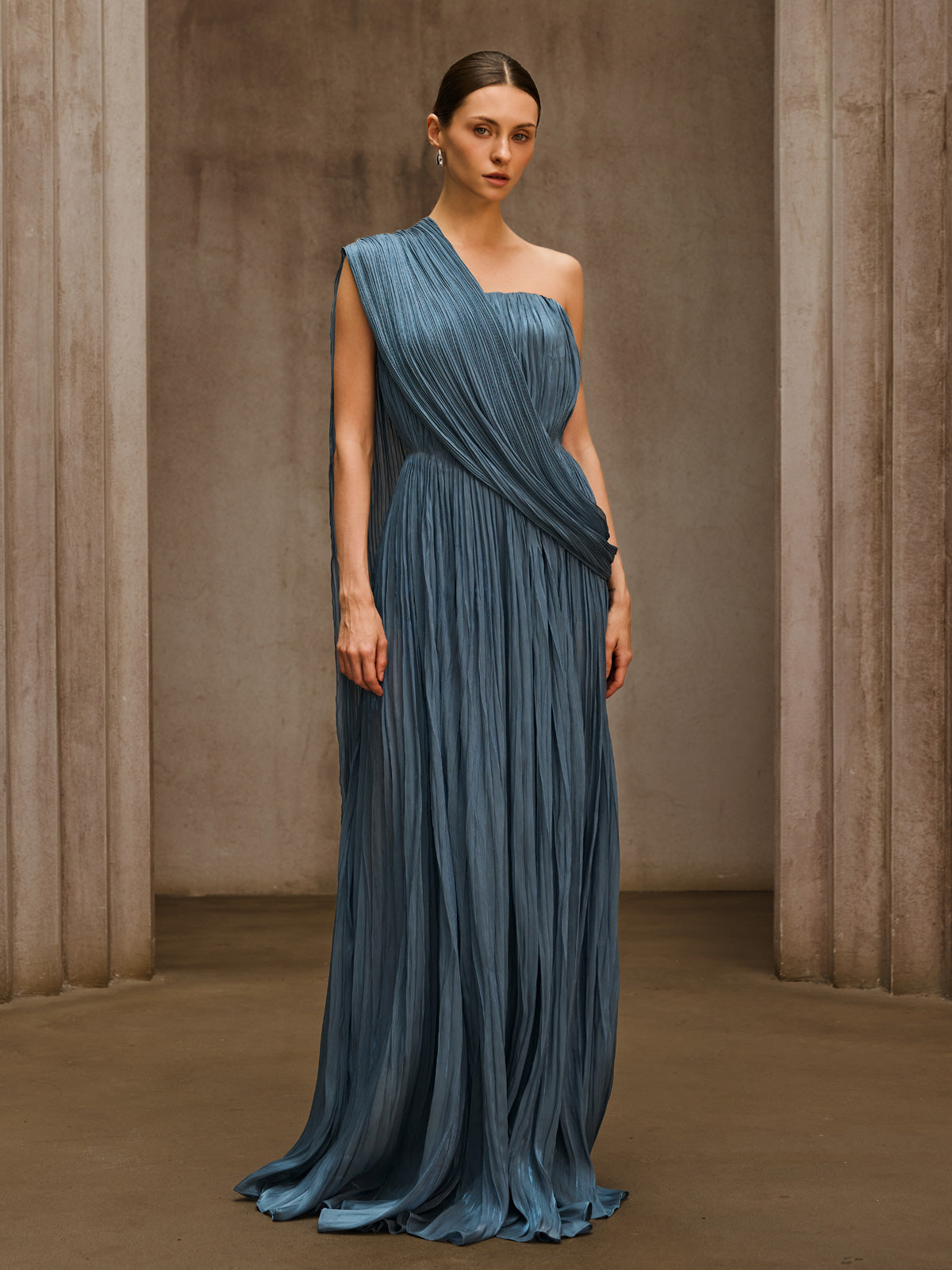 Rosstef Strapless Drape Maxi Giyin
