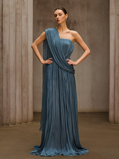 Rosstef Strapless Drape Maxi Giyin