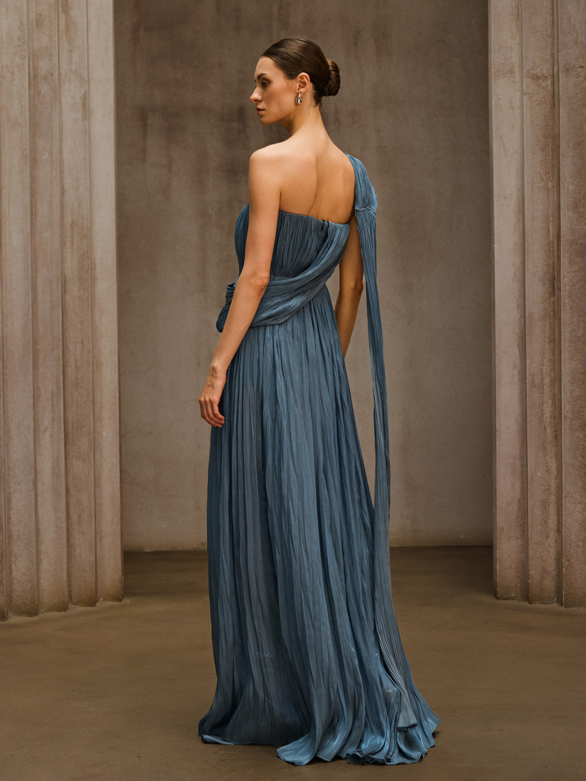Rosstef Strapless Drape Maxi Giyin