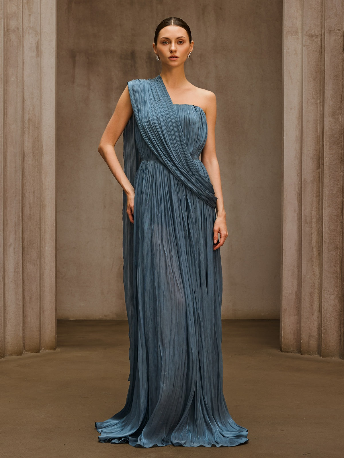 Rosstef Strapless Drape Maxi Giyin