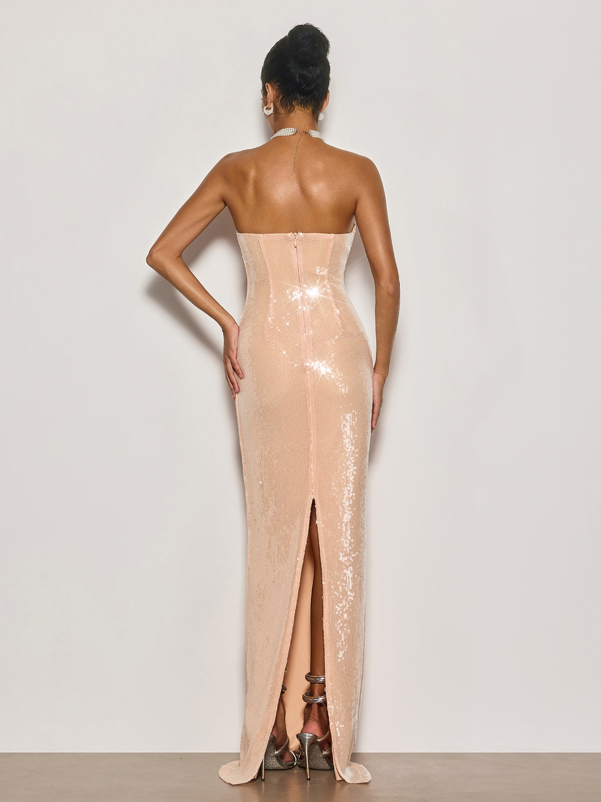 Cypriana Strapless Sequin Maxi Dress
