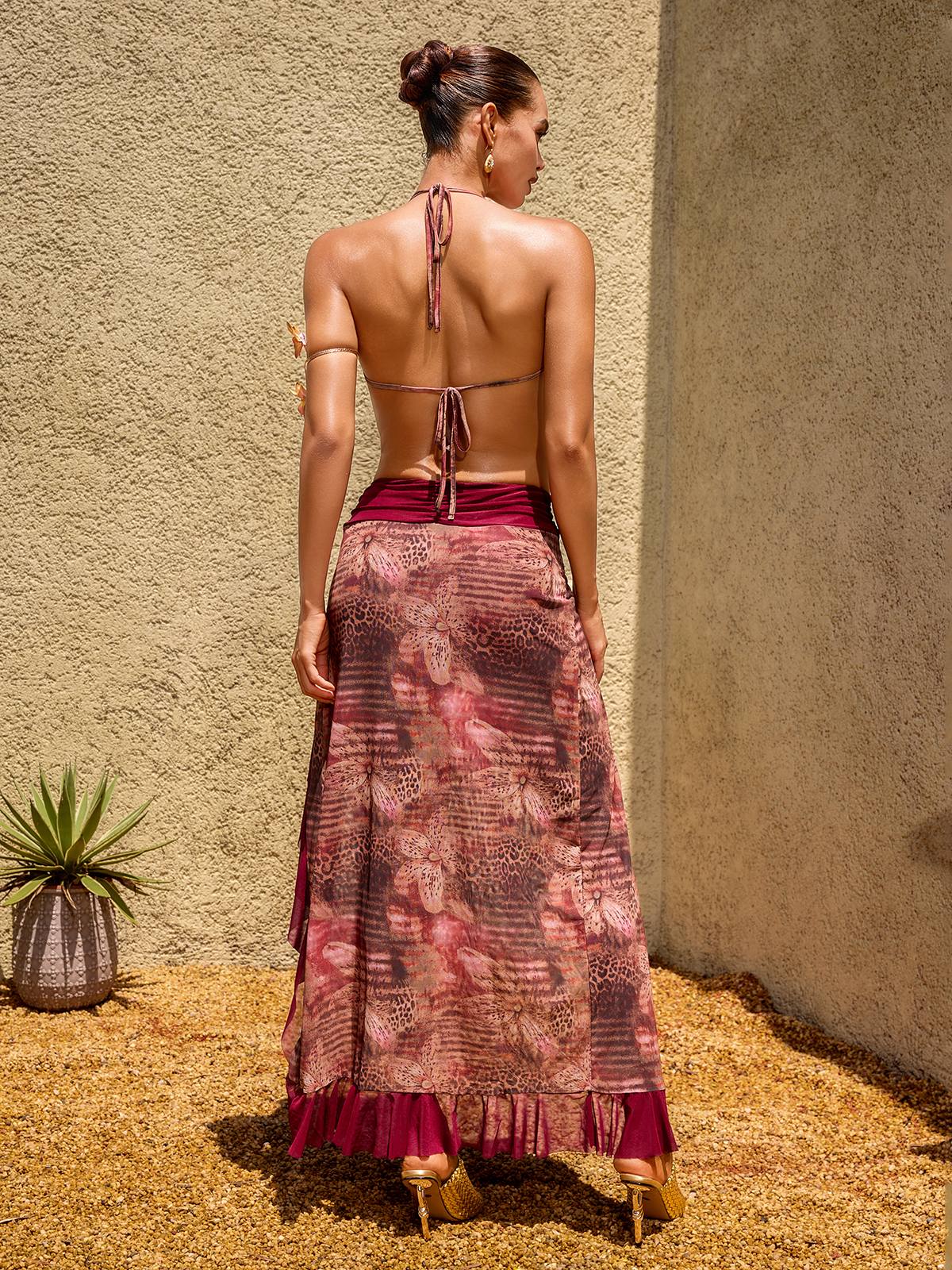 Cyraveth Flower Printed Two Piece Set