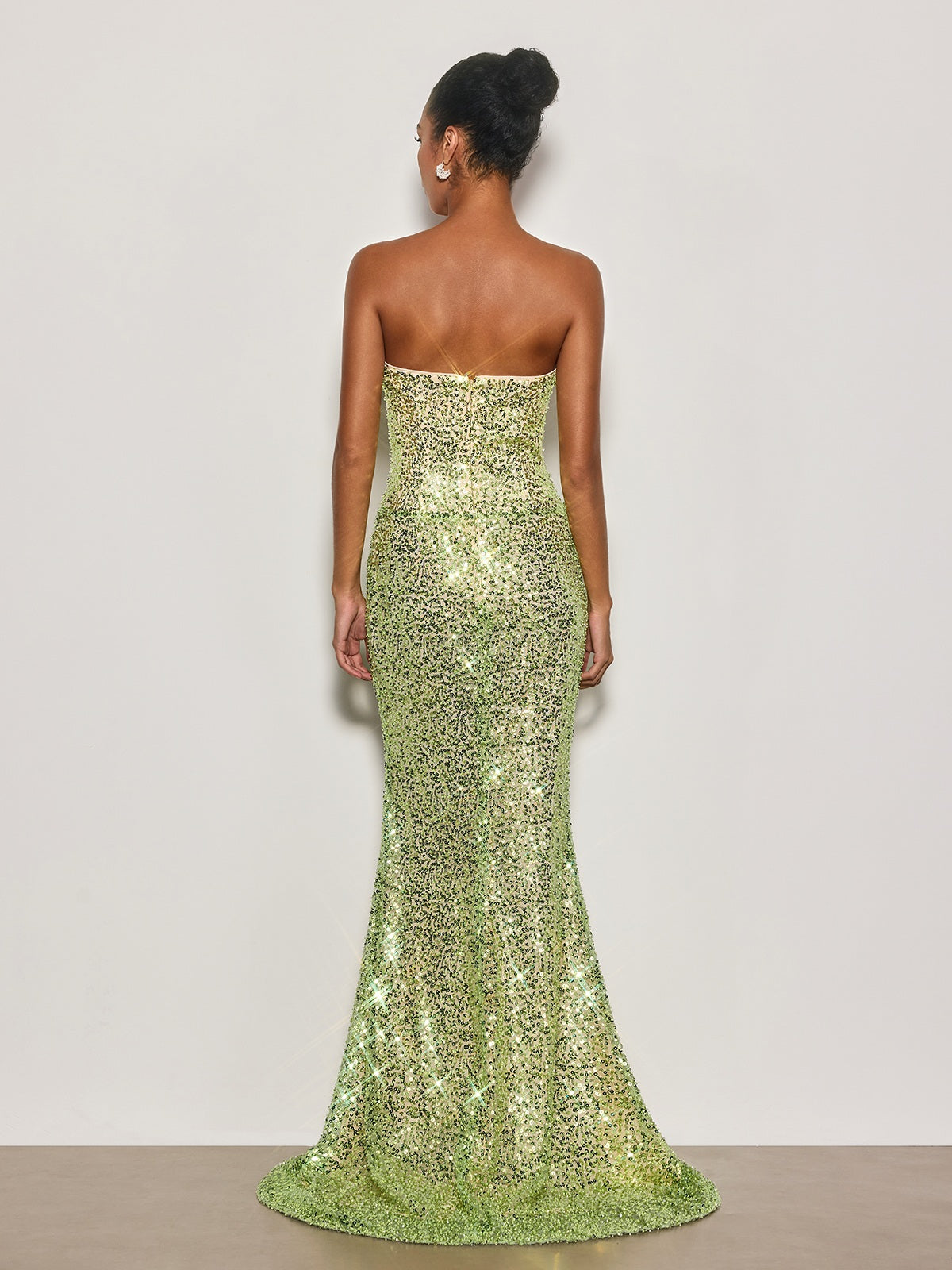 Cytheria Strapless Sequin Maxi Dress