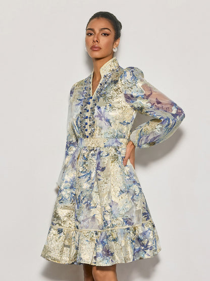 Rosstef Crystal Midi Gown - Pürüzsüz Renkli Giyim
