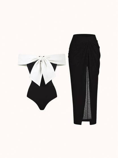 Daisy Off Shoulder Swimwear Two Piece Set