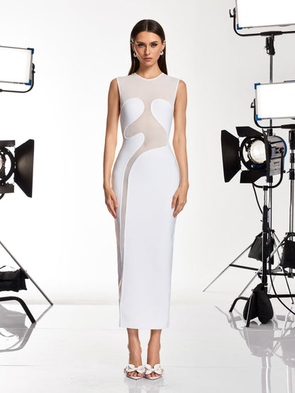 Rosstef Danelle Sleeveless Bandage Midi Dress