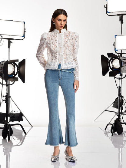 Danette Rhinestone Flare Jeans