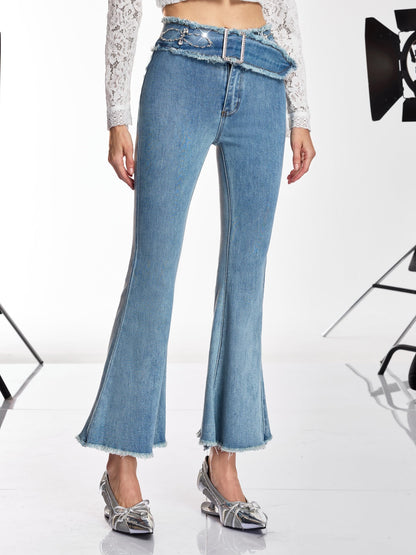 Danette Rhinestone Flare Jeans