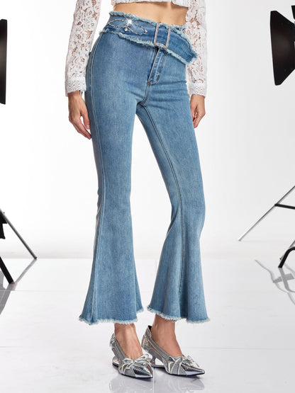 Danette Rhinestone Flare Jeans