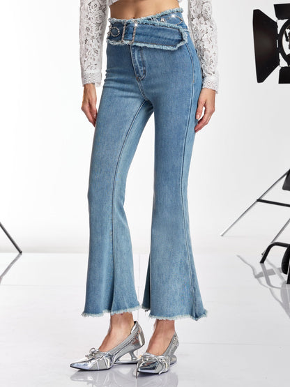 Danette Rhinestone Flare Jeans